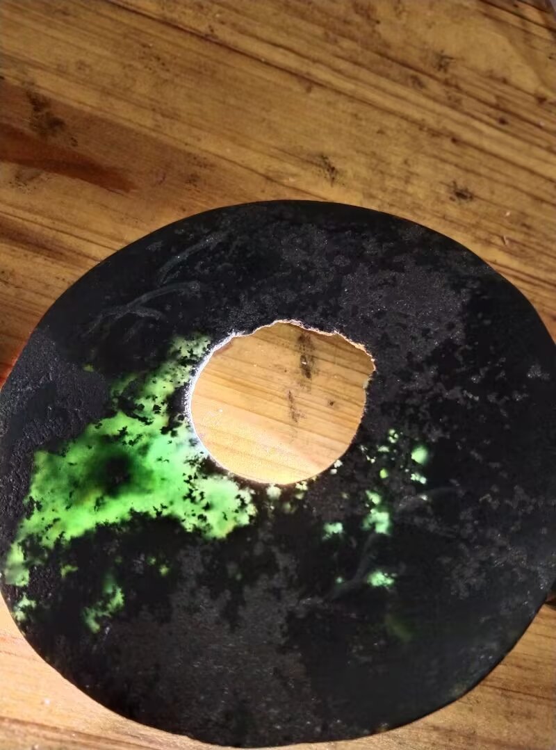 图3   玉璧内黑绿相间